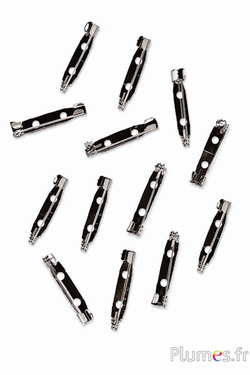 Brochesluitingen - 30 mm x 5 mm, 2 gaten - zwart